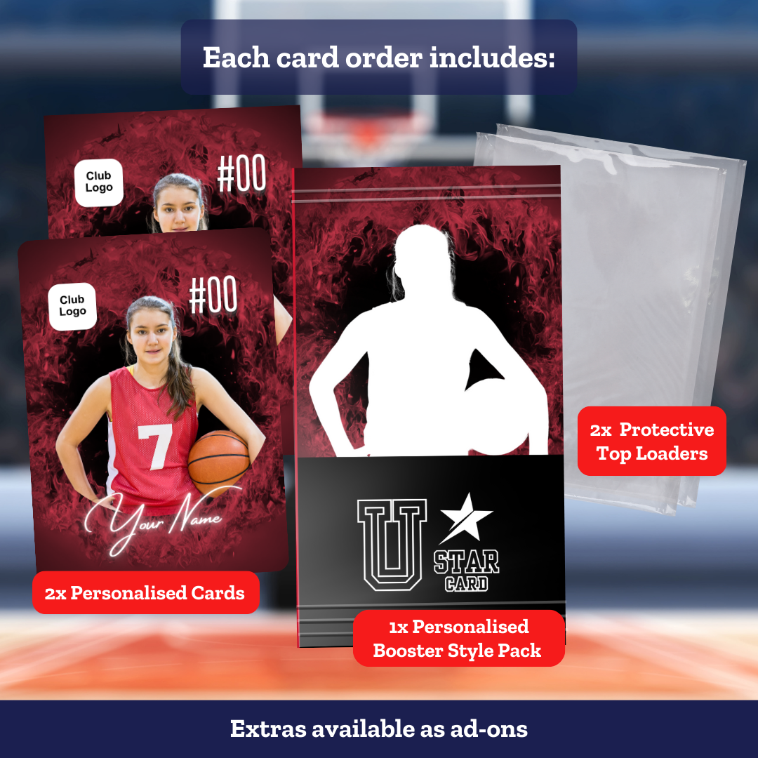 'Flames' Trading Card - Basketball